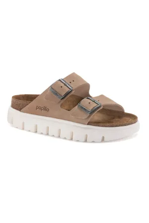 Papillio by Birkenstock Arizona Chunky Suede Sandals for Women in Sand Brown | 1024950