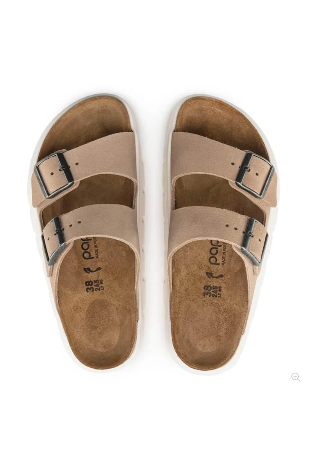 Papillio by Birkenstock Arizona Chunky Suede Sandals for Women in Sand Brown | 1024950