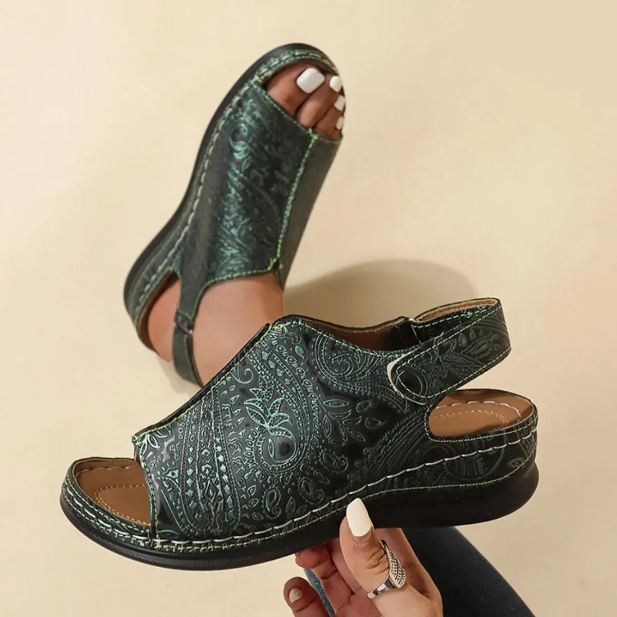 Peep Toe Platform Sandals