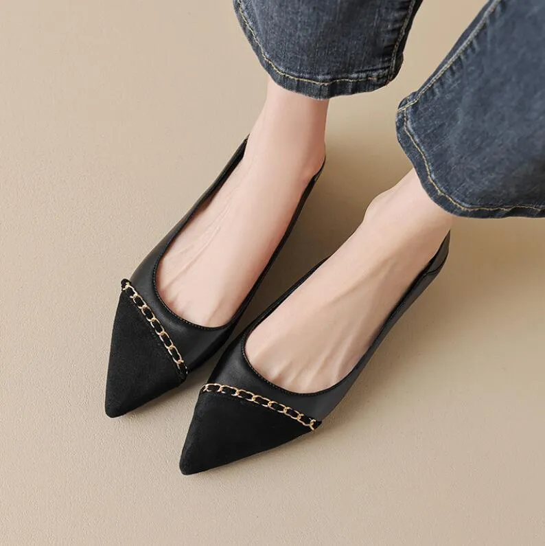 Petite Size 2 Pointy Flat Heel Shoes GS250
