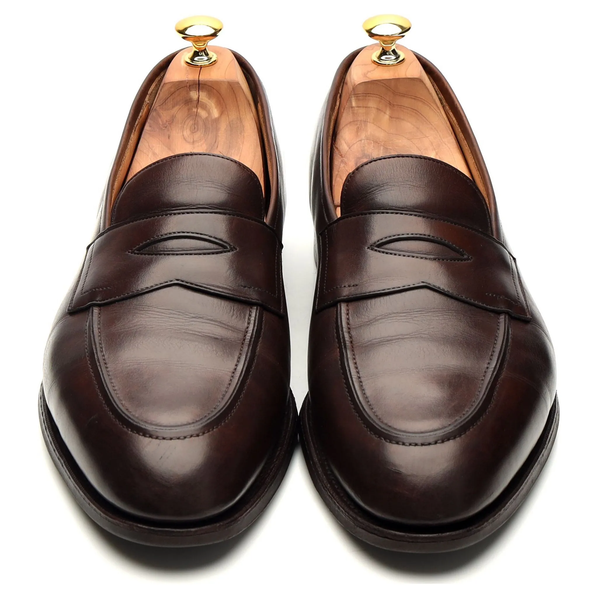 'Piccadilly' Dark Brown Leather Loafers UK 11.5 F