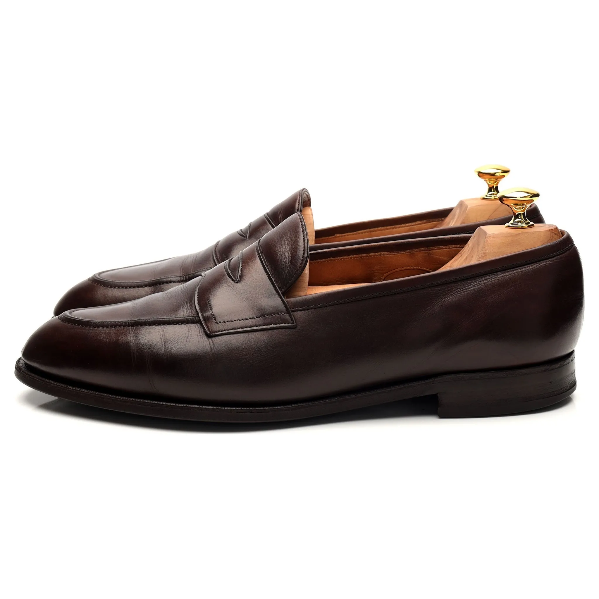 'Piccadilly' Dark Brown Leather Loafers UK 11.5 F