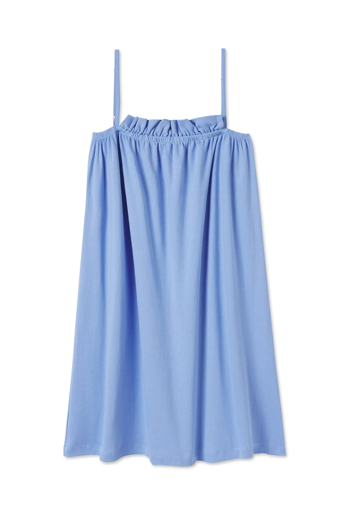 Pima Ruffle Nightgown in Hydrangea