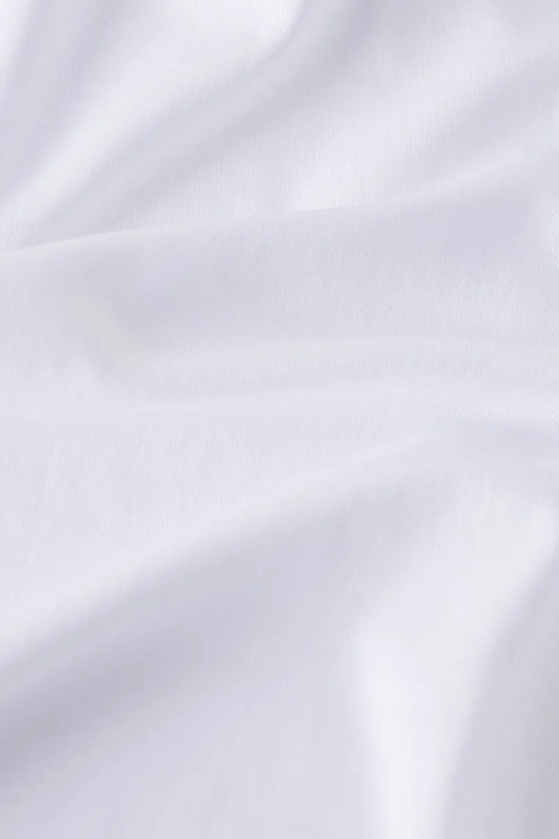 Pima Ruffle Nightgown in White