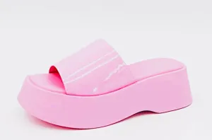 Pink Patent Platform Sandals