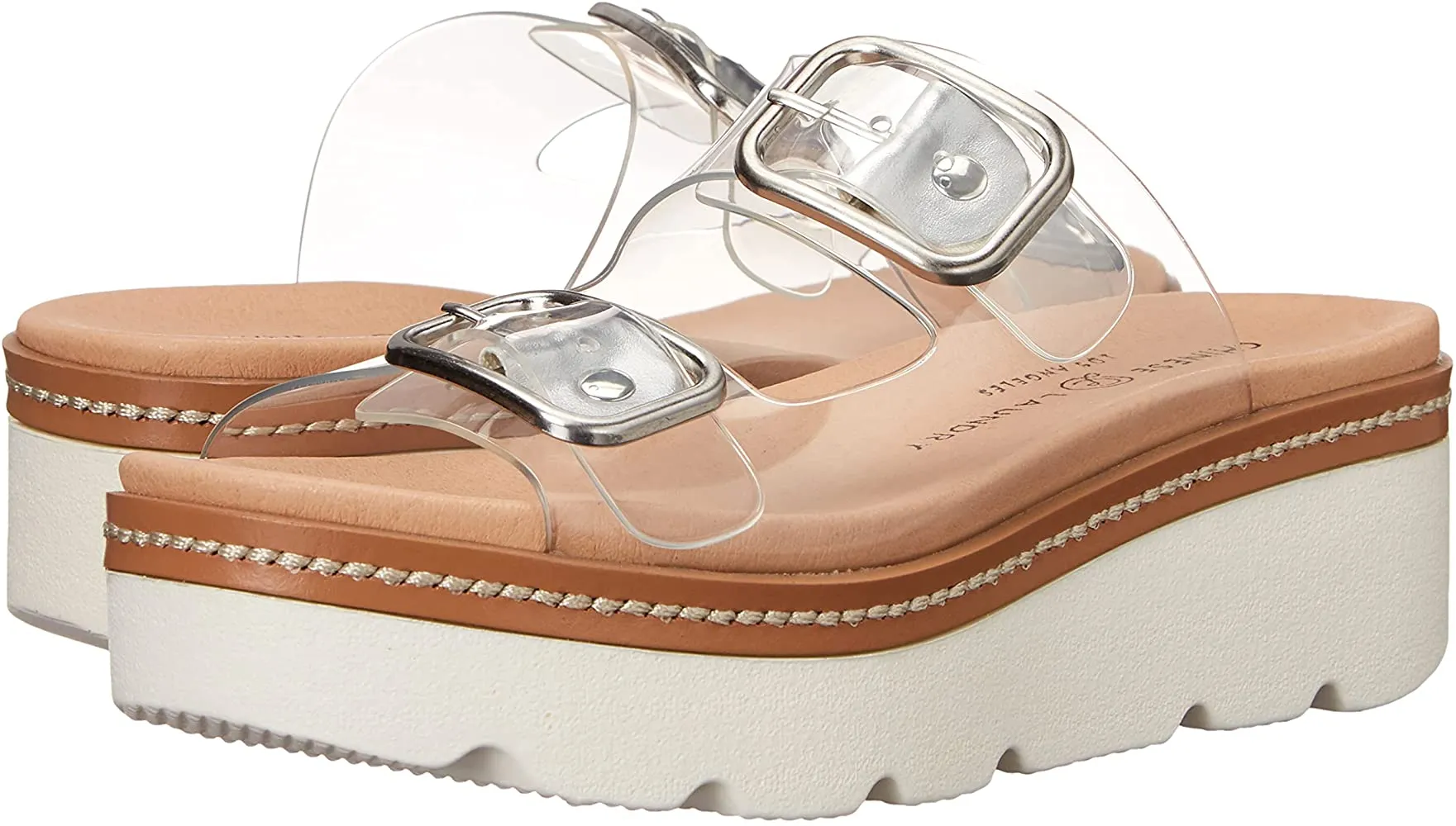 Platform Vinyl Clear Sandal-Surfs Up
