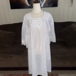 Priamo • Small • Pink/ White • Polka Dots • Lace • Ribbon • Nightgown