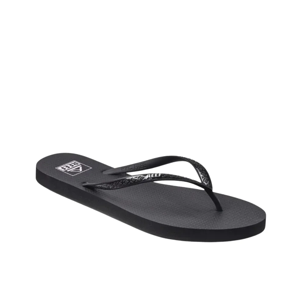 ﻿Reef Womens Seaside Sandals - Black/White