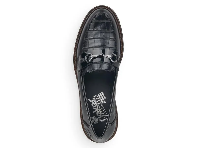 Rieker Classic Loafer Croc Black