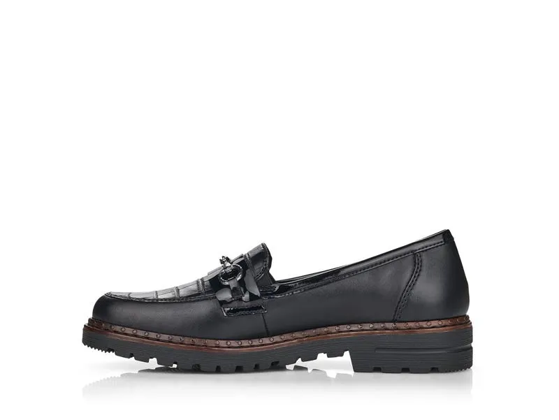 Rieker Classic Loafer Croc Black