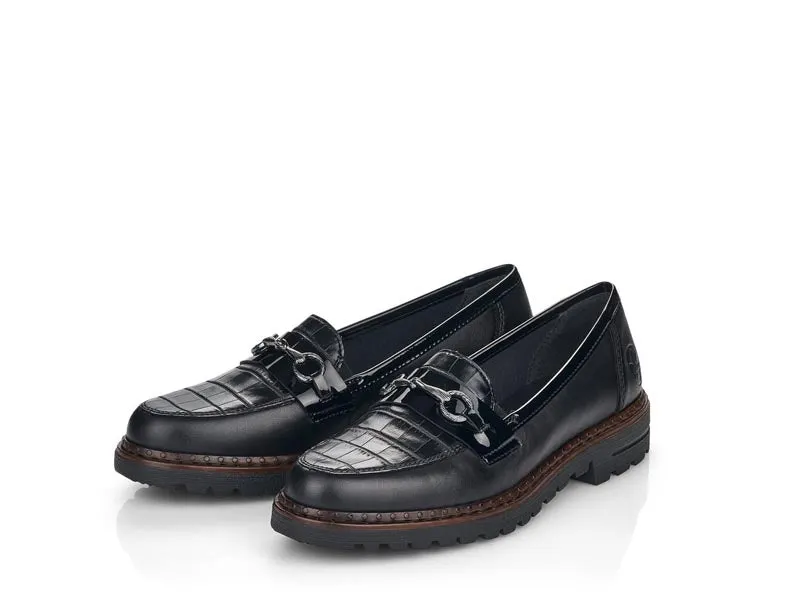 Rieker Classic Loafer Croc Black
