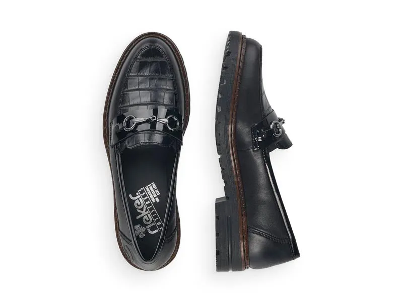 Rieker Classic Loafer Croc Black
