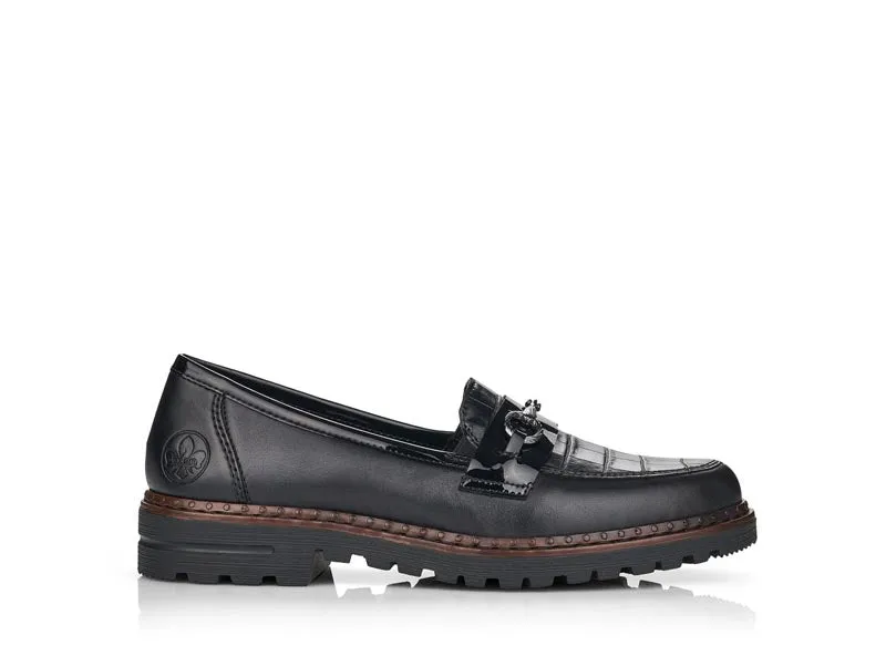 Rieker Classic Loafer Croc Black