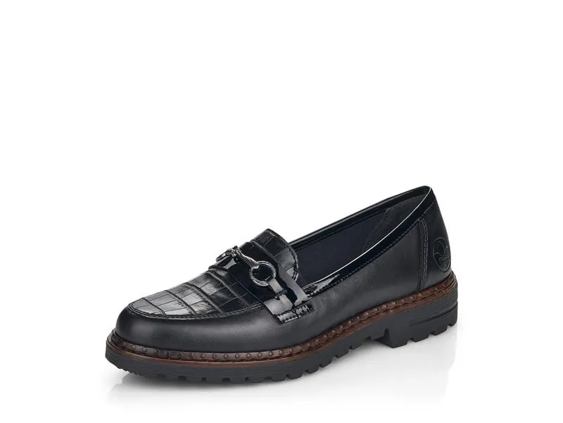 Rieker Classic Loafer Croc Black