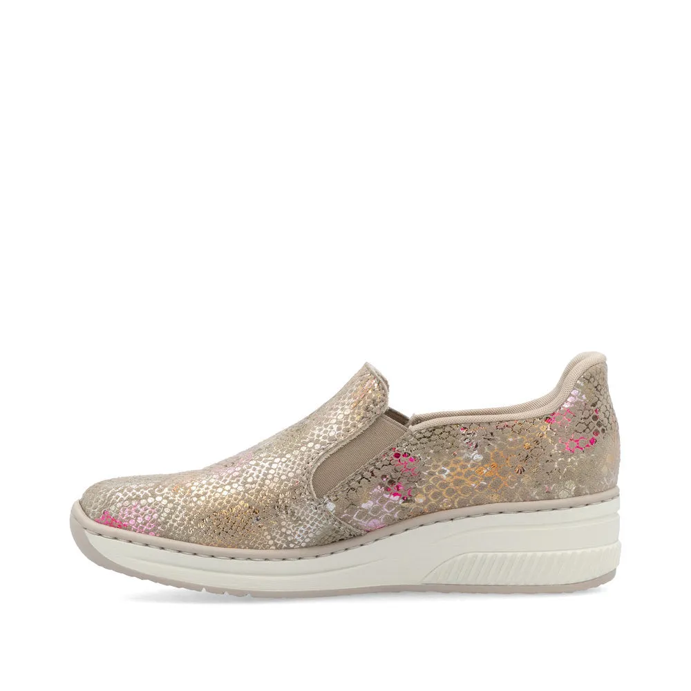 Rieker Classic Summer Wedge Loafer Multi