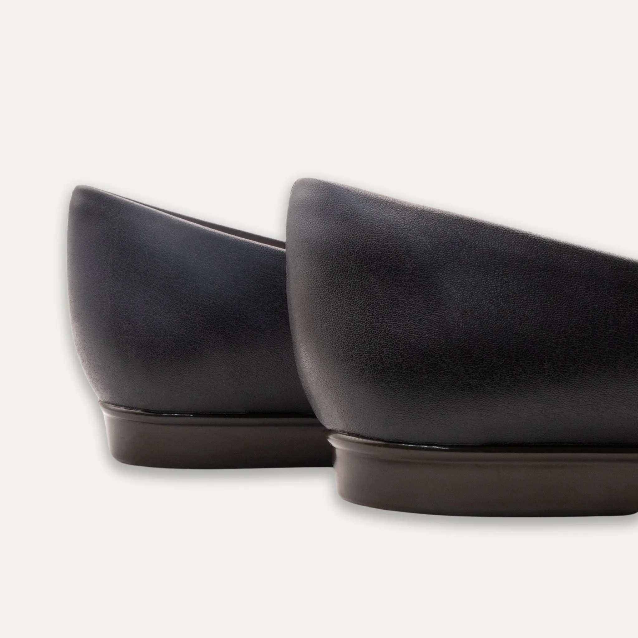 Rosa Black Pointed Toe Flats