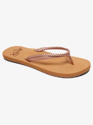 Roxy Womens Costas Flip-Flops Sandals - Rose Gold