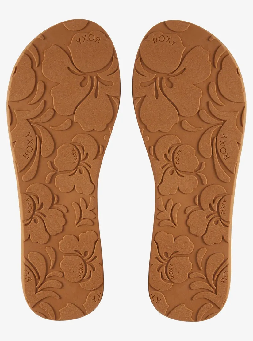Roxy Womens Costas Flip-Flops Sandals - Rose Gold