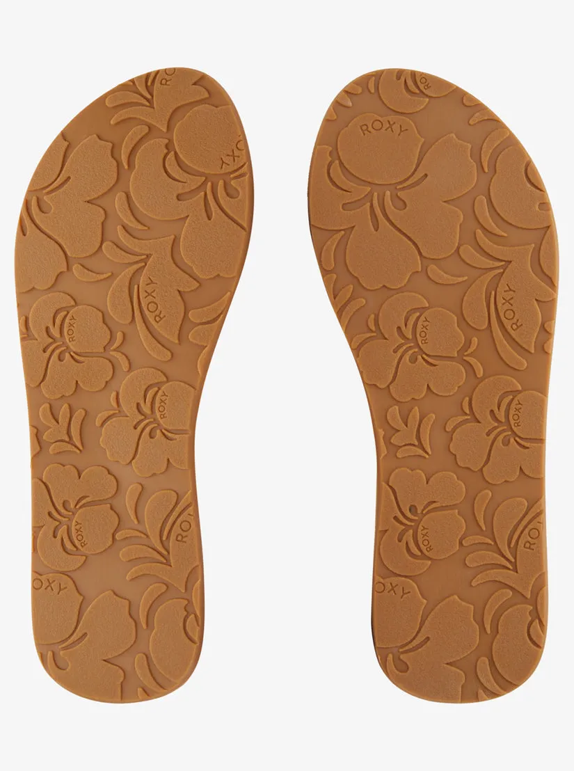 Roxy Womens Malia II Flip-Flops Sandals - Navy