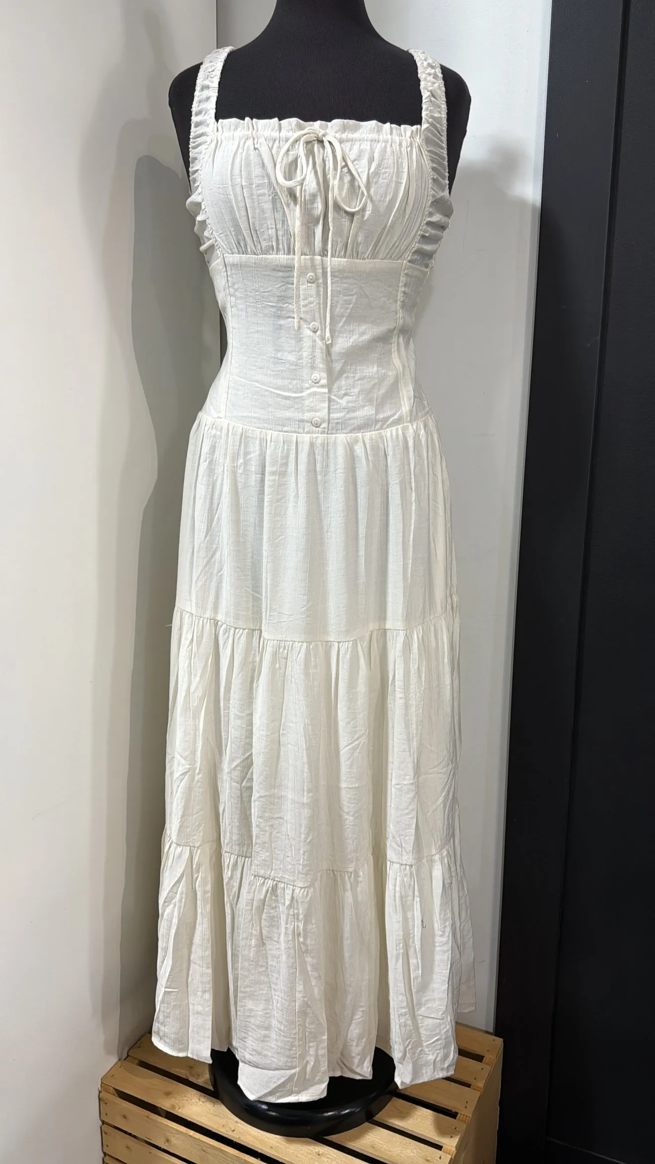 Sage The Label - Light A Fire Crinkled Maxi Dress