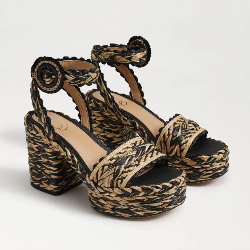 Sam Edelman: Iliana in Black & Natural Raffia