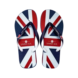 Samba Sol Men's Countries Collection Flip Flops - England