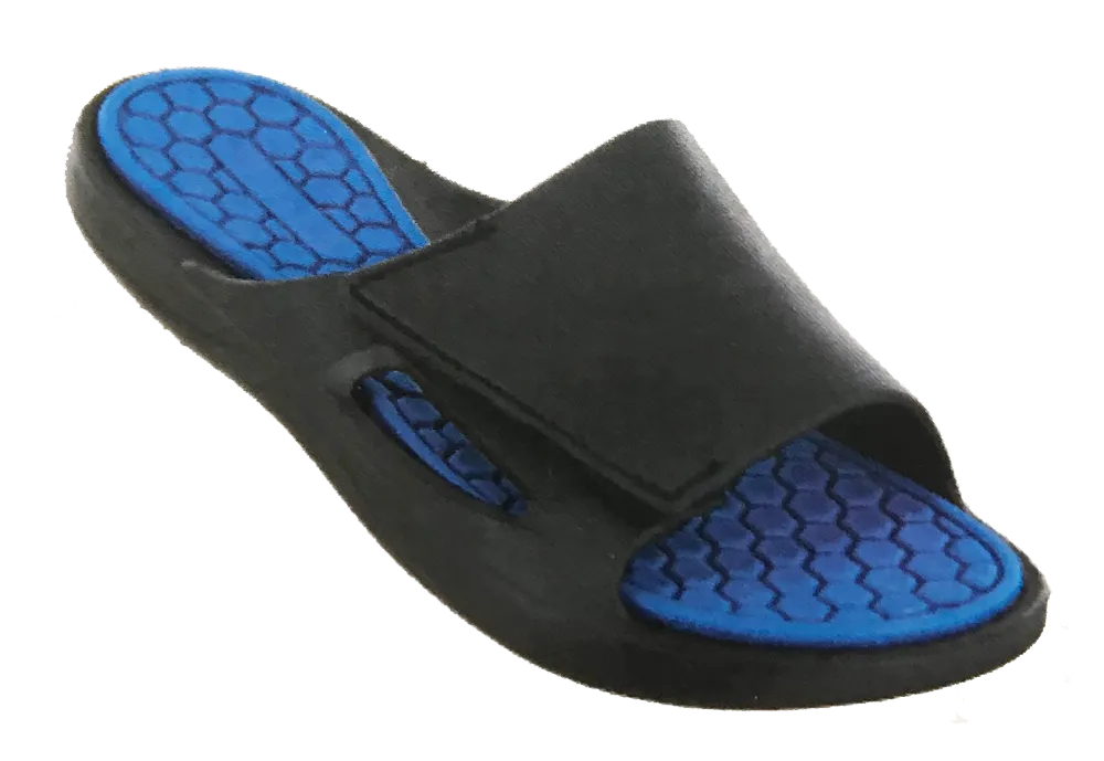 Sandals Boys Flip Flop Slip-on Mooshi Comfort Sandal, Cobalt Blue, Lime