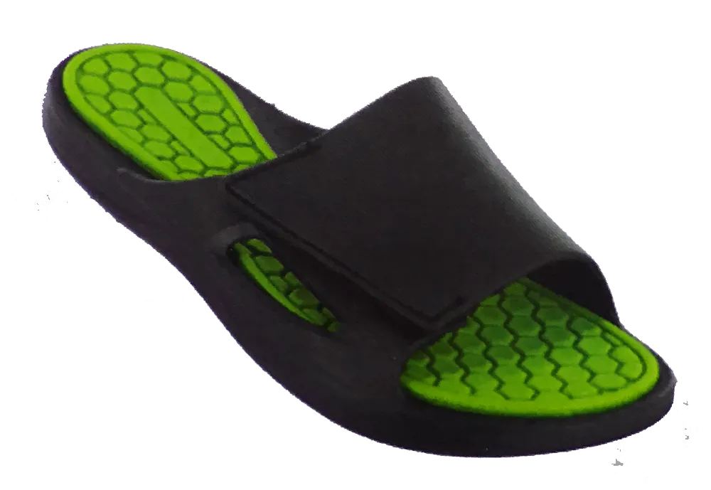 Sandals Boys Flip Flop Slip-on Mooshi Comfort Sandal, Cobalt Blue, Lime