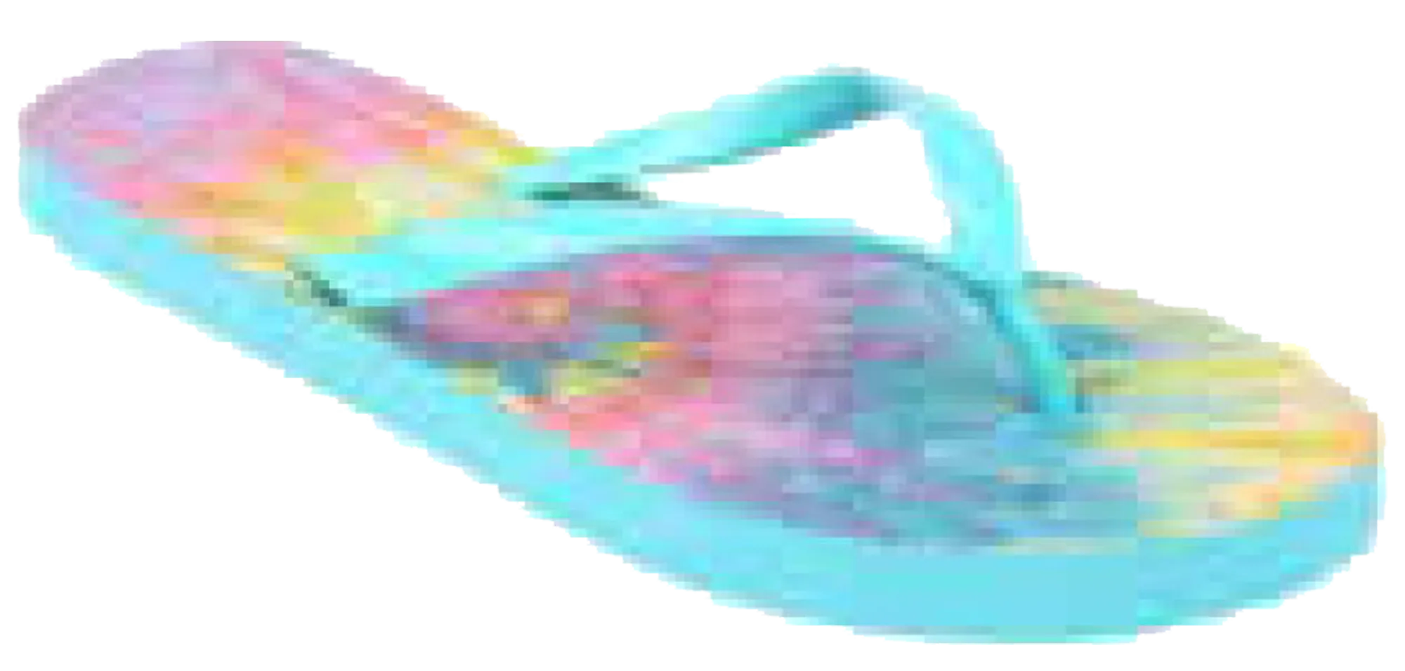 Sandals Girls Flip Flop Fun Bright Tye Dye Fashion Sandal, Mint
