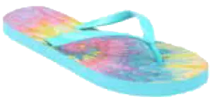 Sandals Girls Flip Flop Fun Bright Tye Dye Fashion Sandal, Mint
