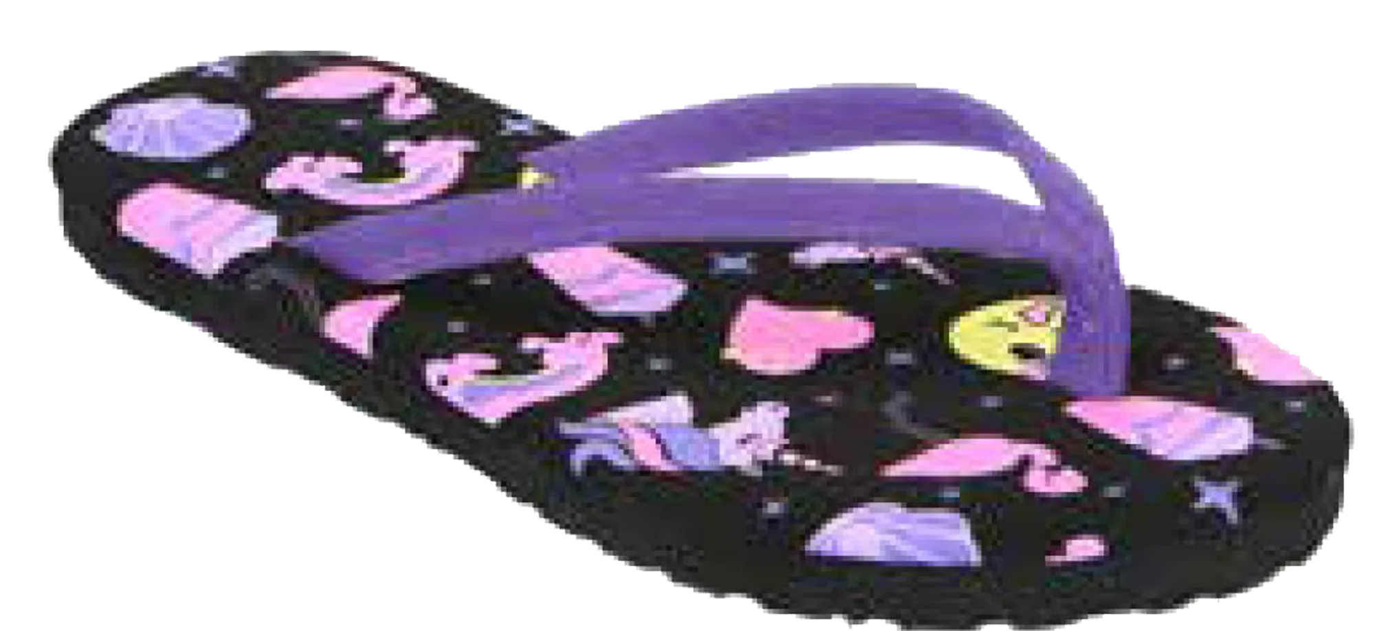 Sandals Girls Flip Flop Fun Pattern Classic Flip Flop, Purple, Red