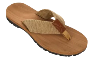 Sandals Mens Flip Flop Woven Wood Grain Sandal