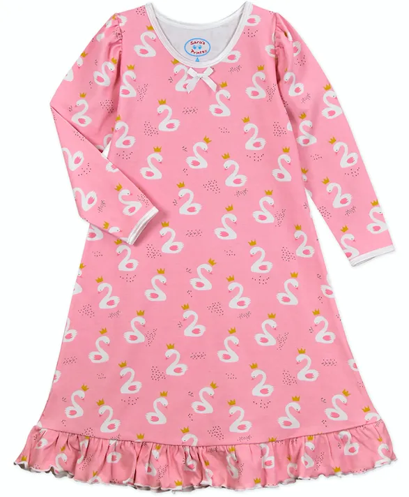 Sara's Print Swan Princess Pajama Set