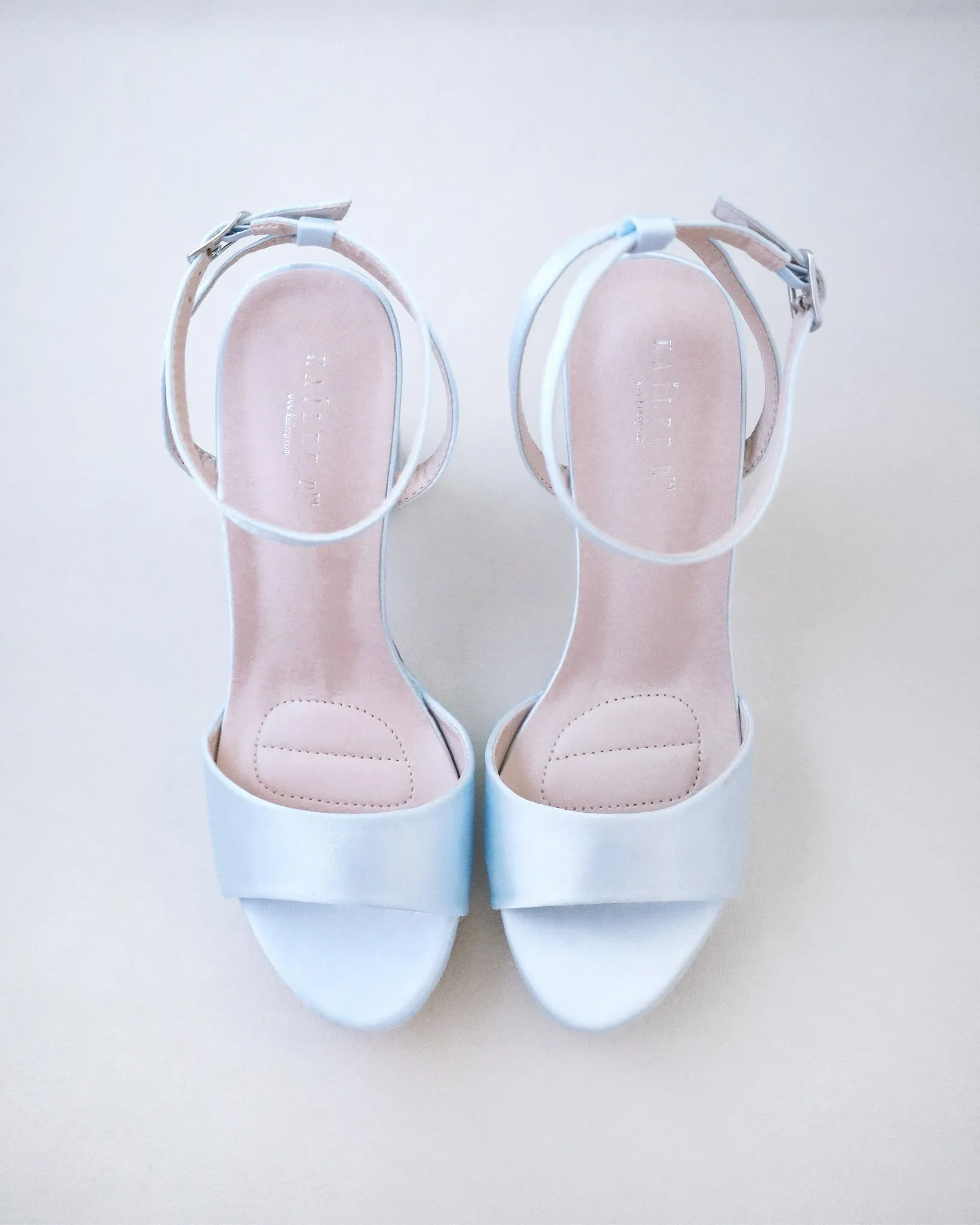Satin Platform Block Heel Wedding Sandals