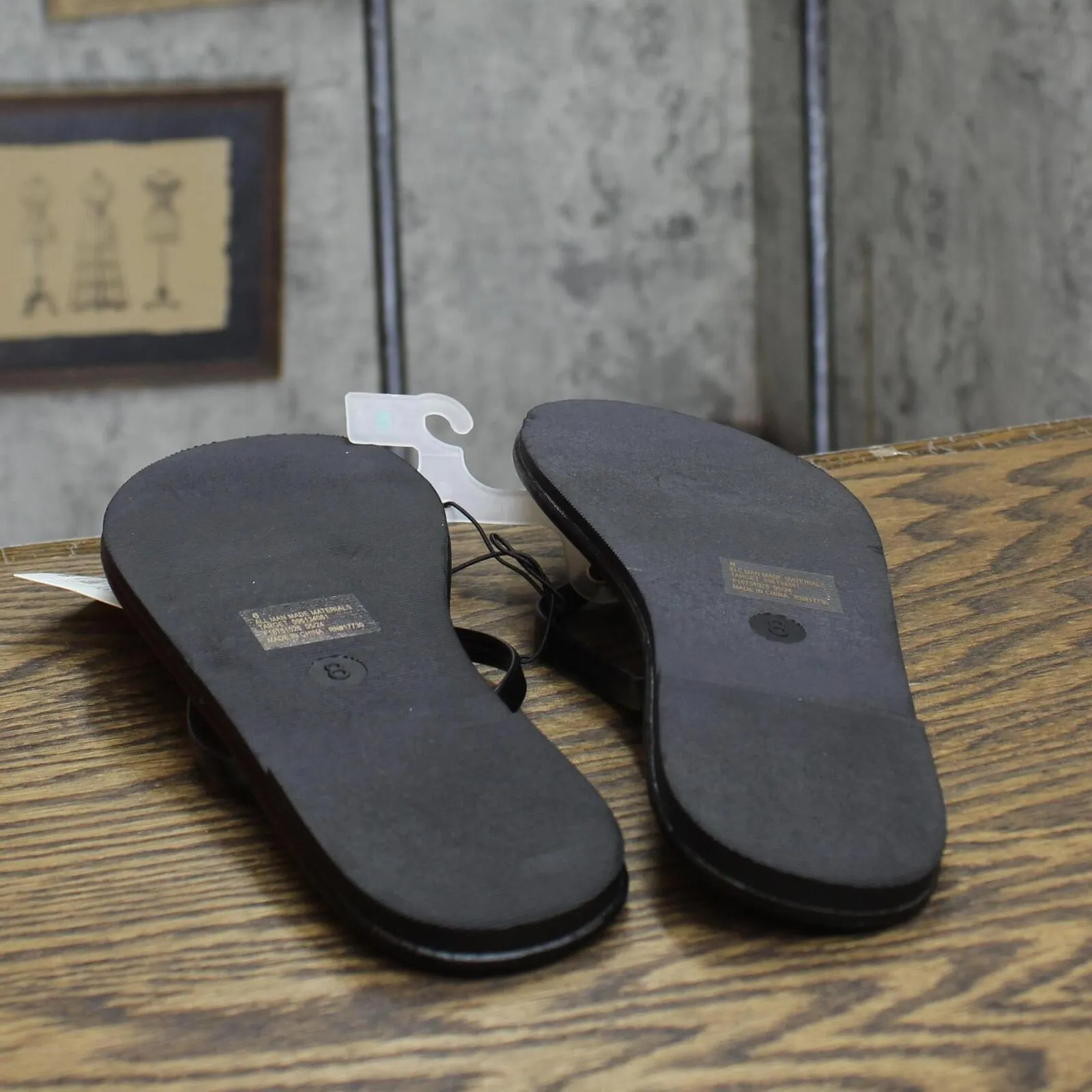 Shade & Shore Womens Cali Flip Flop Sandals 89255319 Black 8M