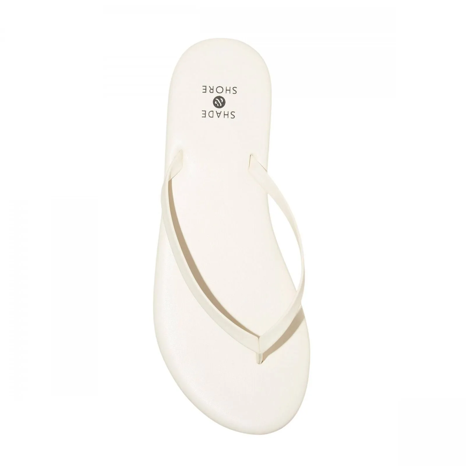Shade & Shore Womens Cali Flip Flop Sandals 89255319 Cream Off White 7M
