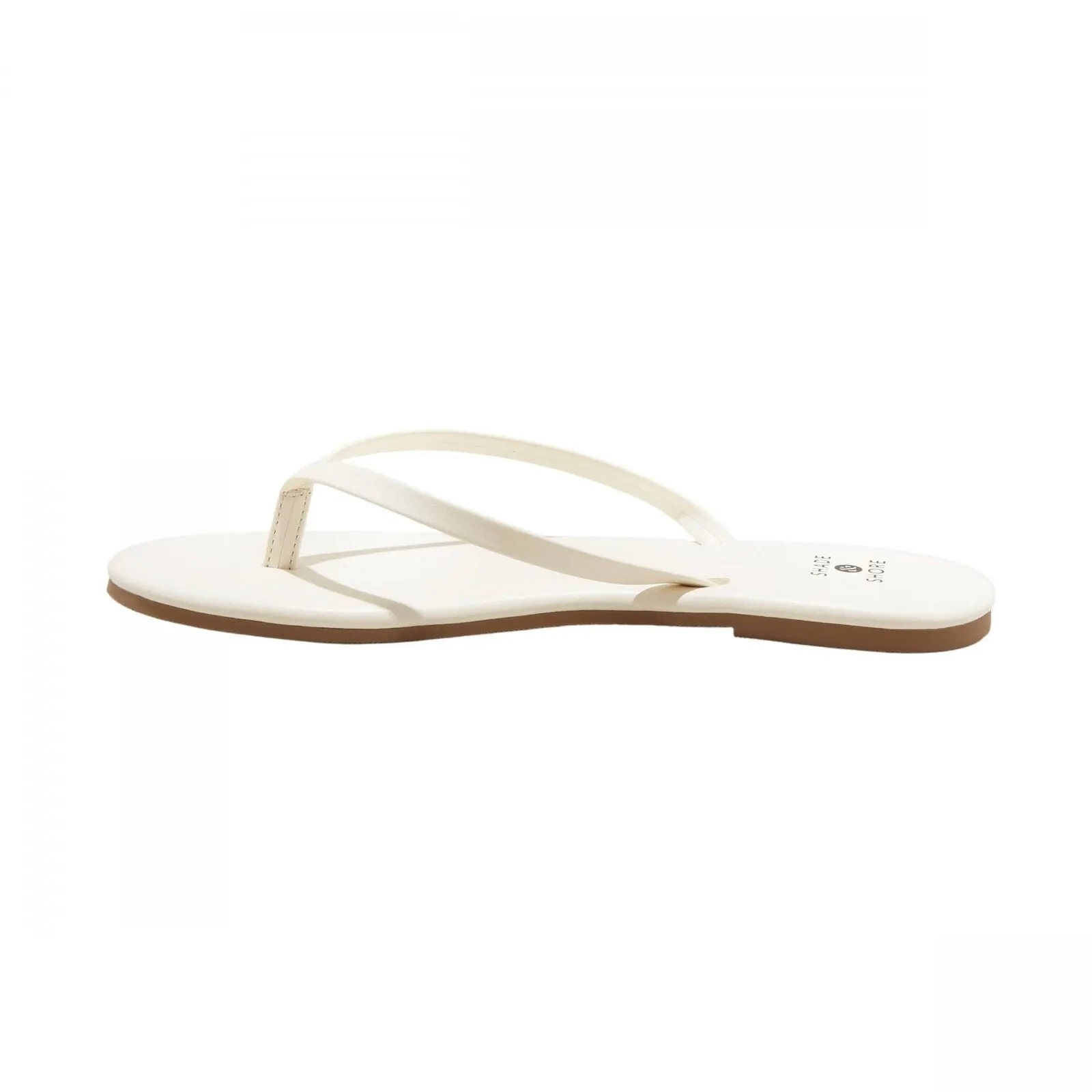 Shade & Shore Womens Cali Flip Flop Sandals 89255319 Cream Off White 7M