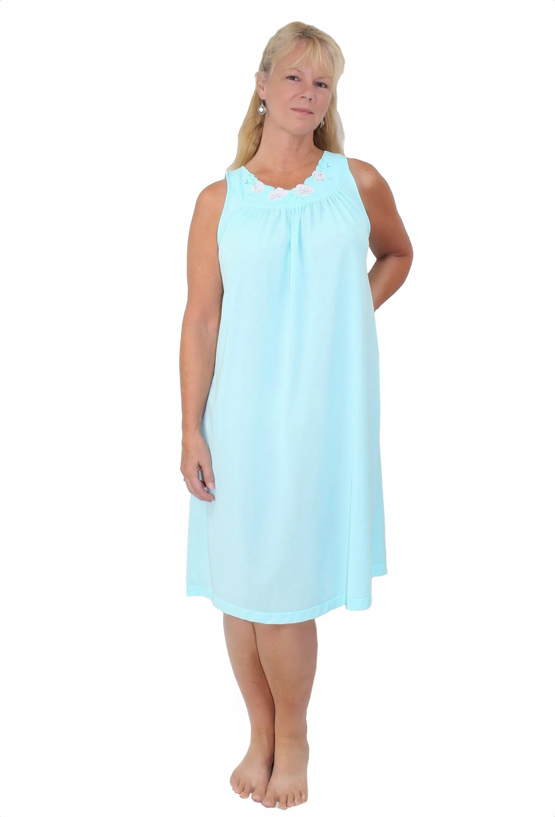 Shadowline Nightgown and Robe Pajama Nylon Sleepwear Set with Gown 37280