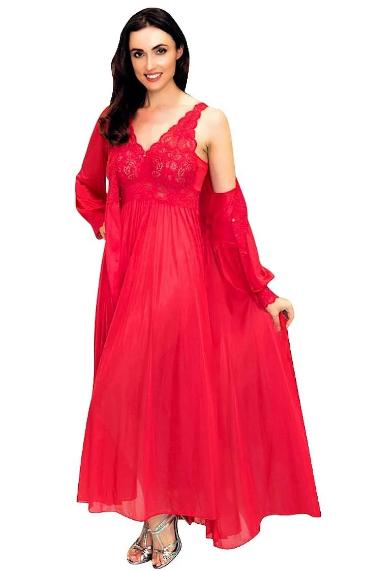 Shadowline Women's Nightgown and Robe Peignoir Set Silhouette 51737