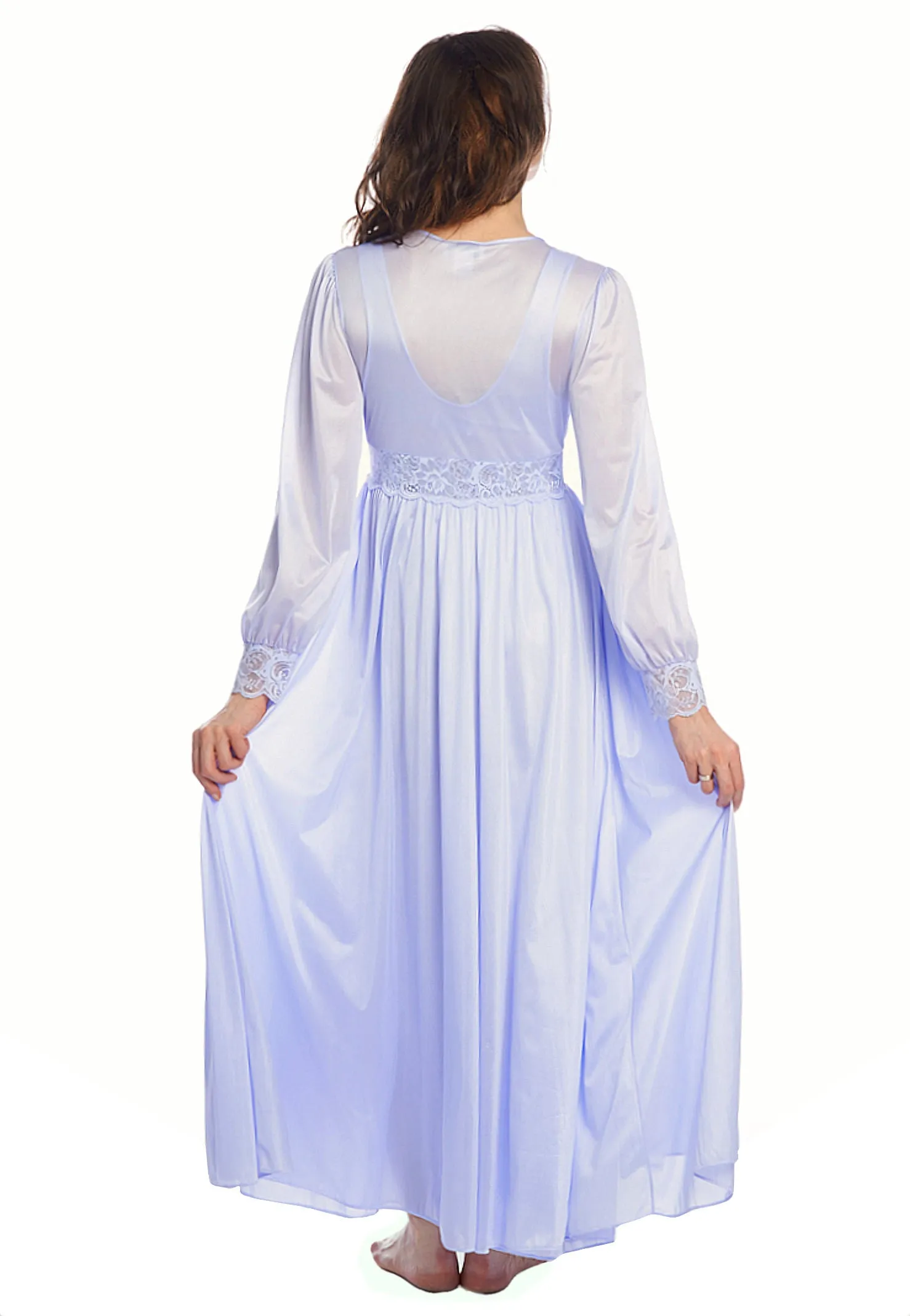 Shadowline Women's Nightgown and Robe Peignoir Set Silhouette 51737