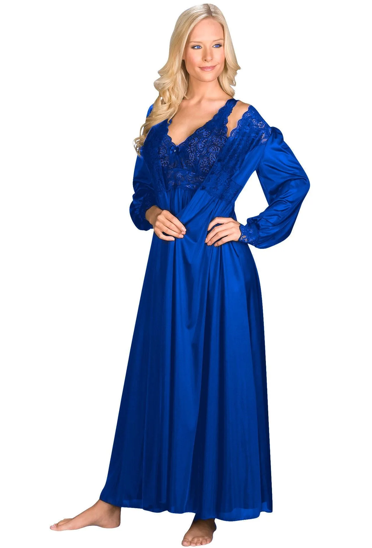 Shadowline Women's Nightgown and Robe Peignoir Set Silhouette 51737