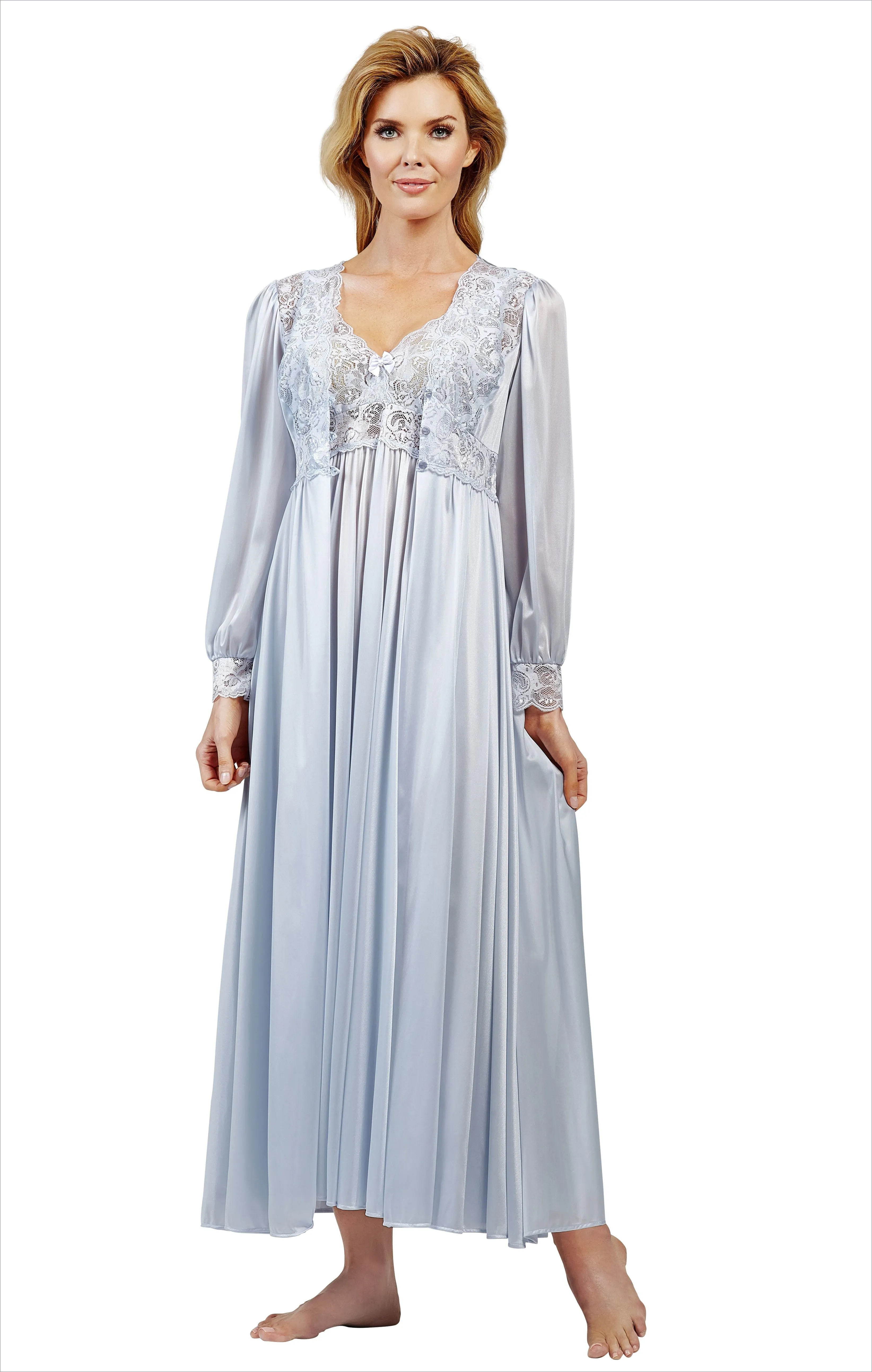 Shadowline Women's Nightgown and Robe Peignoir Set Silhouette 51737