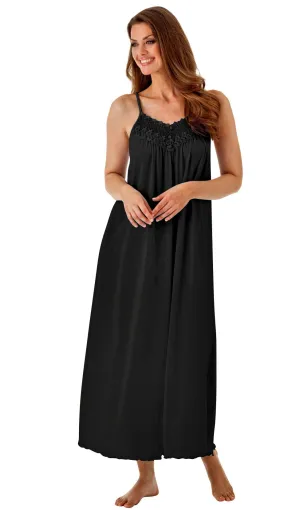 Shadowline Women's Nightgown Long Nylon Gown Beloved 53 Inch Sleeveless