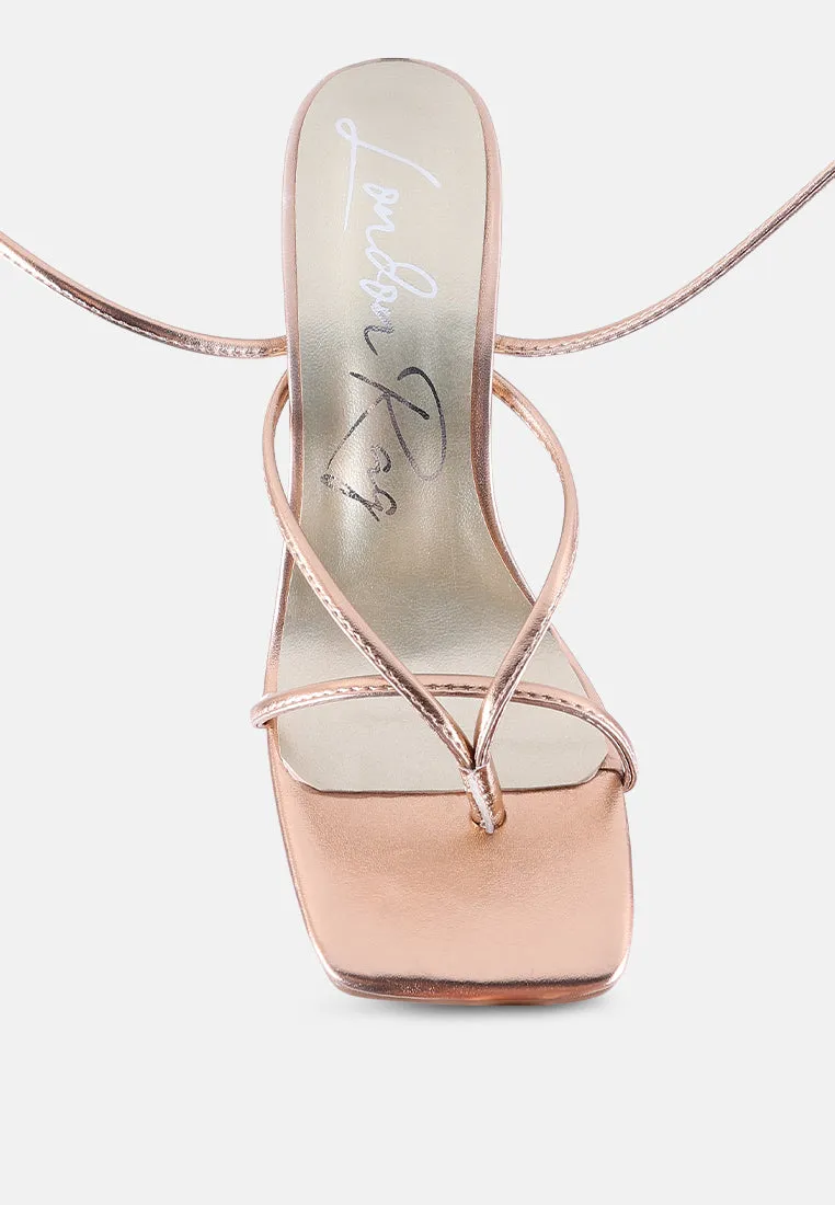 shewolf lace up high heel sandals by London Rag