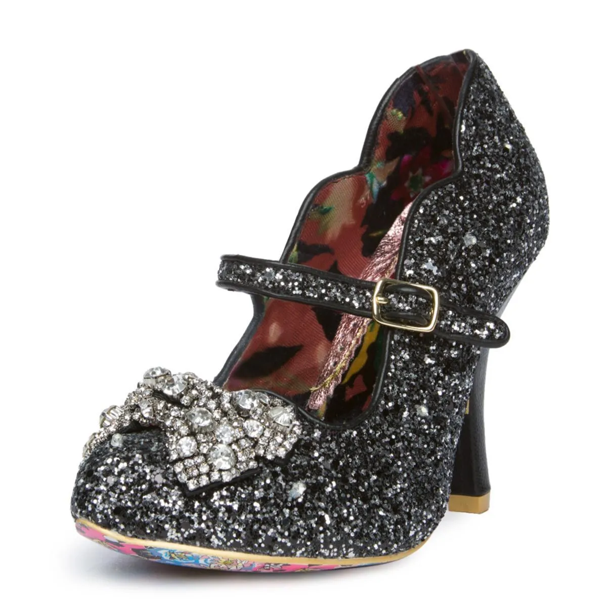 Shimmer Black Light Up High Heel BLACK