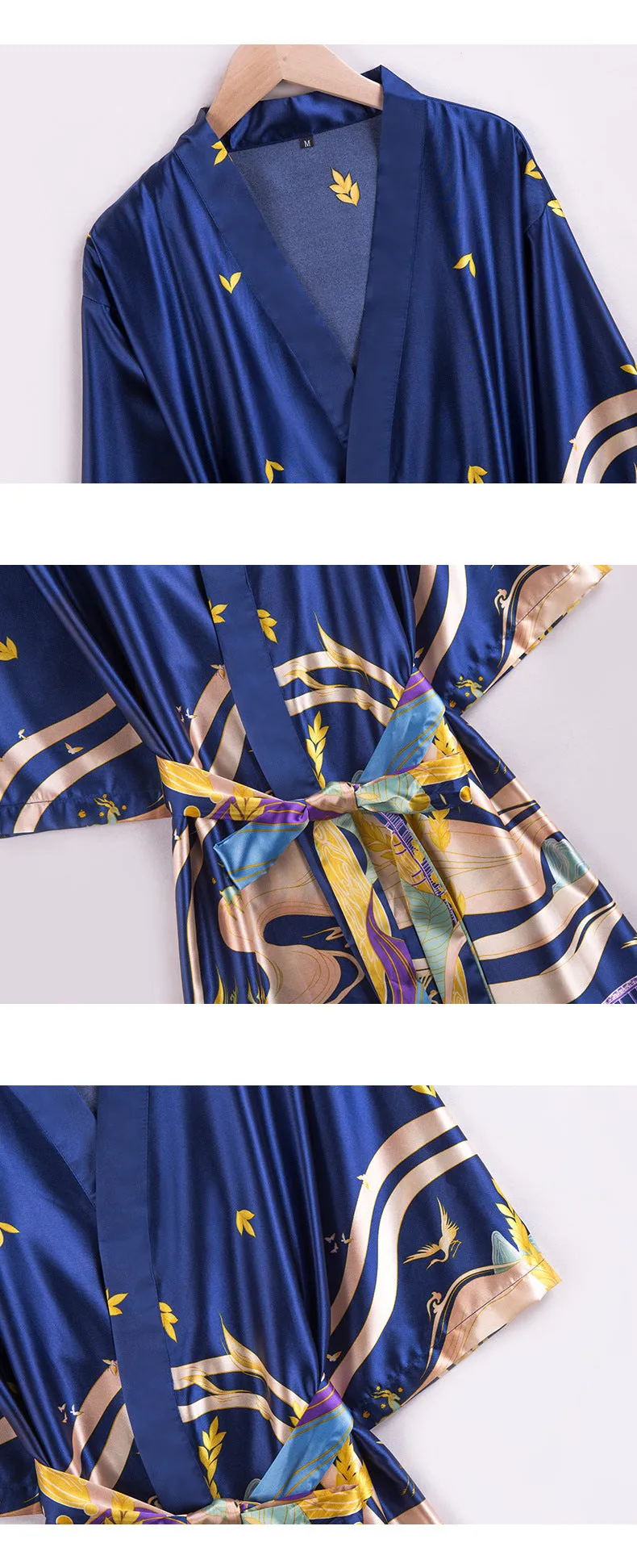Silk Nightgown Plus Size Printed Loose Homewear