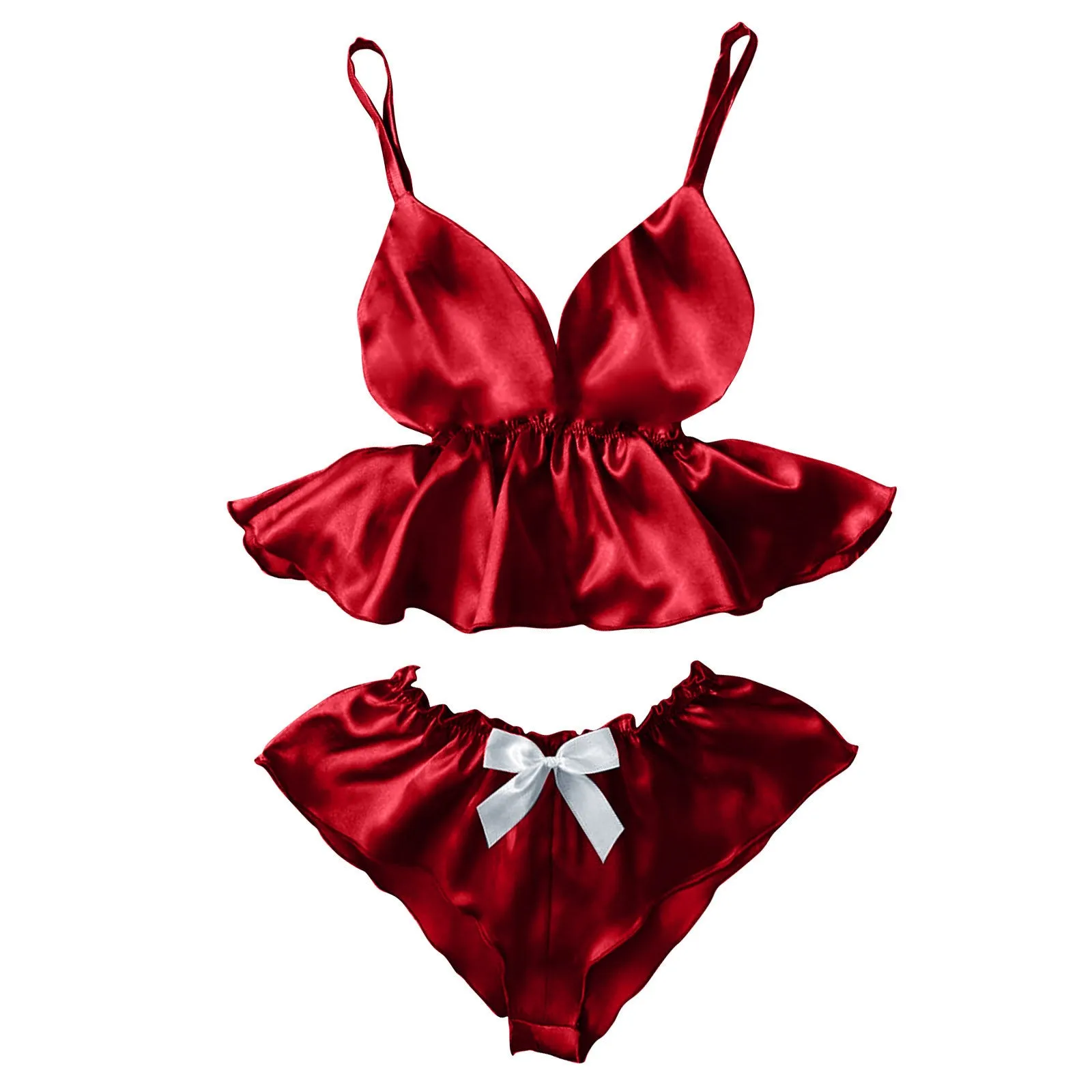 Silk Nightgown Plus Size Underwear Set