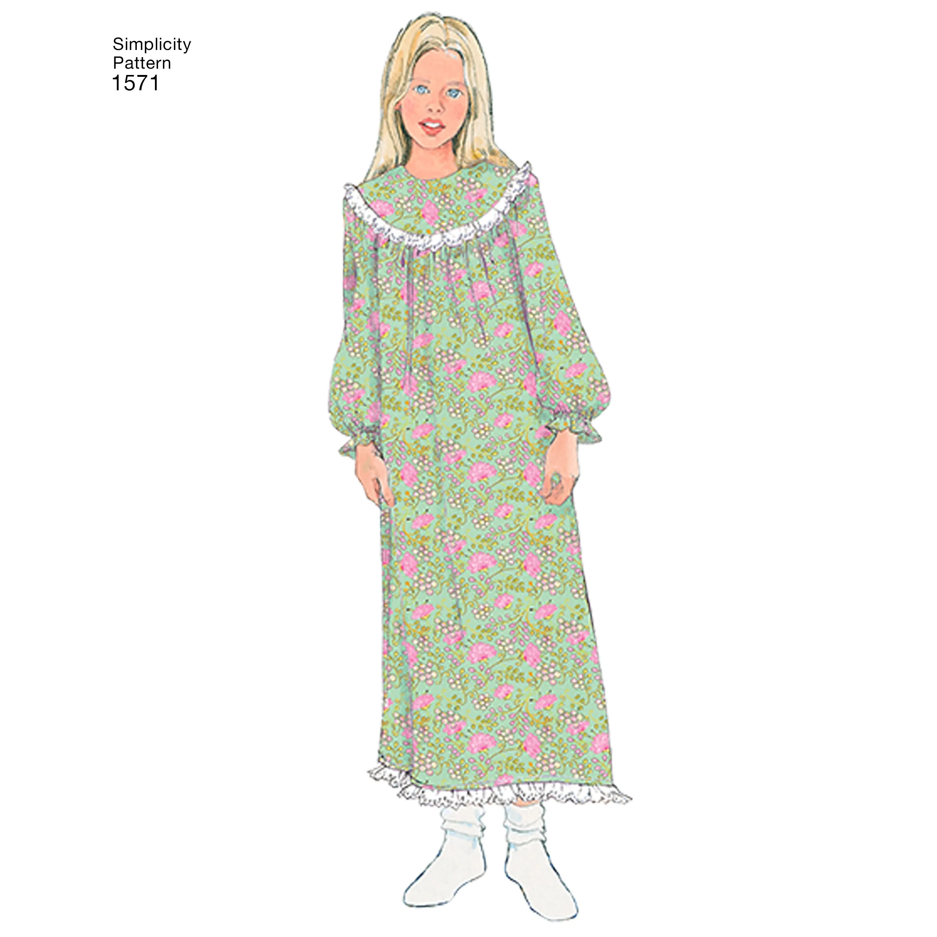Simplicity Pattern 1571 Child's and Girl's Loungewear Separates