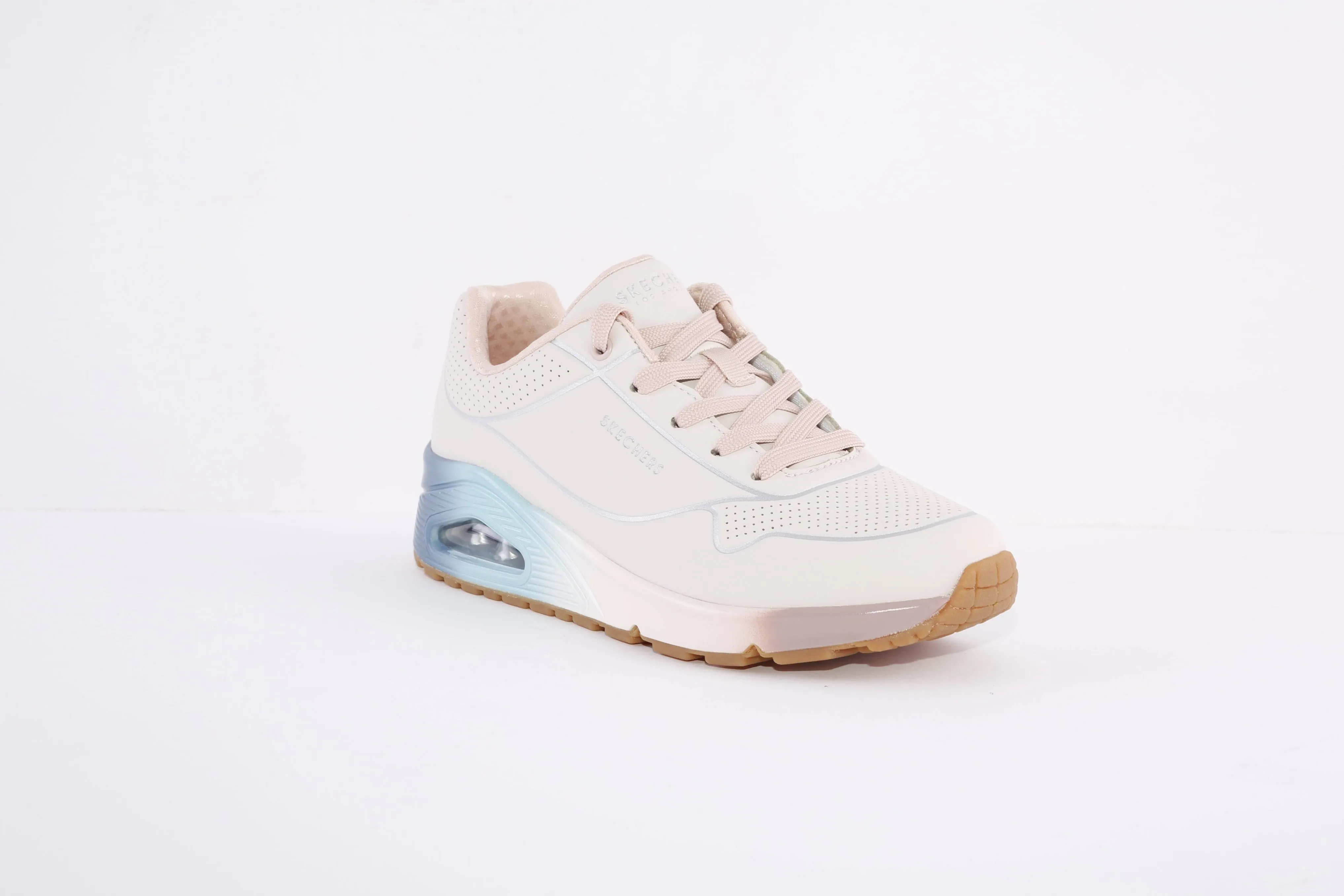 SKECHERS - 155181 UNO-COOL HEELS LACED TRAINER - LIGHT PINK