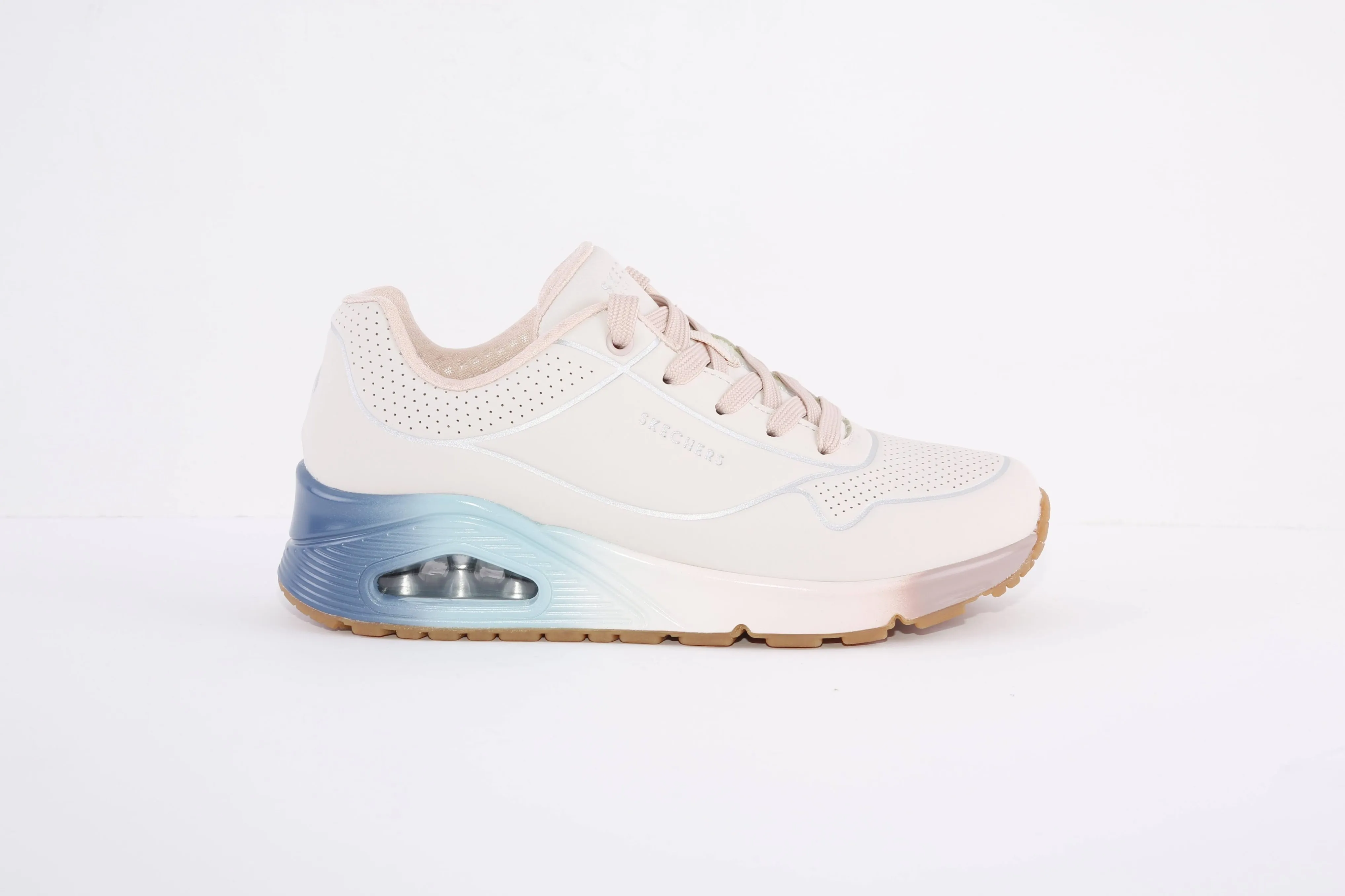SKECHERS - 155181 UNO-COOL HEELS LACED TRAINER - LIGHT PINK